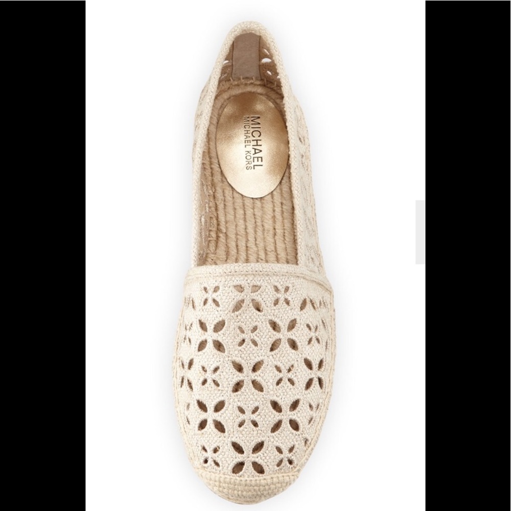 Michael Kors NEW Ivory Tan Brown Espadrilles Flats - Picture 2 of 8